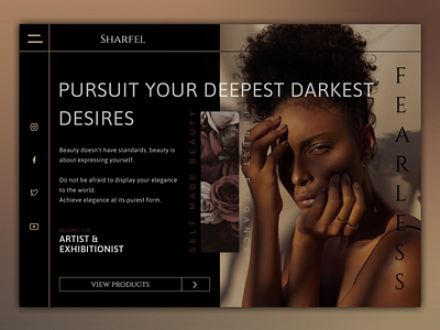 SHARFEL - Beauty Brand Asymmetrical layout web design