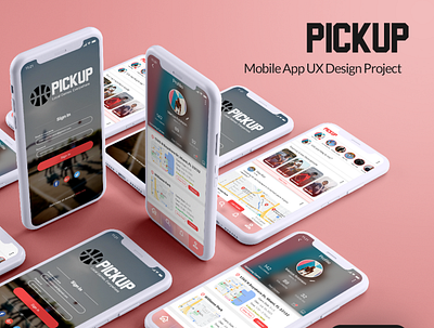 PickUp - Mobile App UX Design Project branding design mobile app ui ux