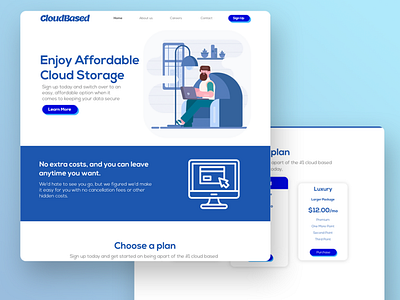 CloudBased - UX/UI Webpage Design