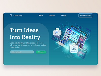 CLearning - Computer Coding UX/UI Web Design