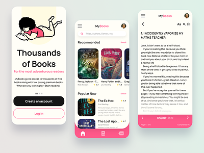 MyBooks - UX/UI Mobile App Design adobe android app books branding design ios mobile mobile app mybooks ui ux xd