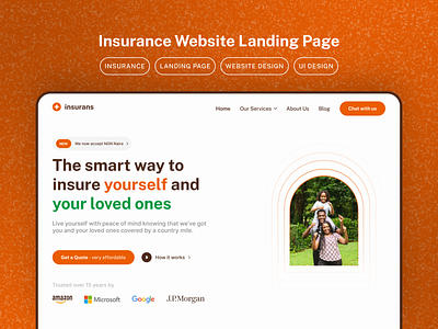 Insurance Website Landing Page figma mockup product design prototyping ui uiux uiuxdesign ux uxui website design wireframing