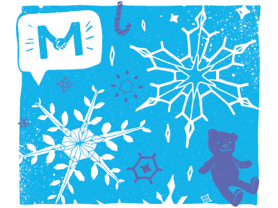 Xmas Postcard christmas flat graphics holidays illustration postcard snowflakes texture vector winter xmas
