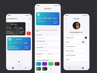 OneCard App app design app ui card clean credit card debit card finance finance ui interface app minimal mobile app product design ui design uiux wallet wallet ui