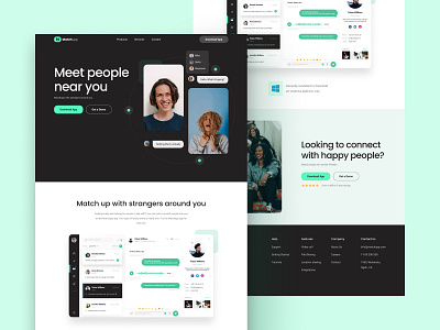 MatchUpp Landing Page landing page landing page design ui design web design