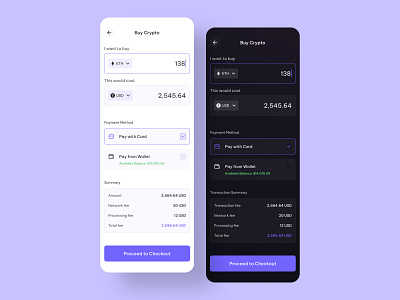 Crypto On-Ramp UI blockchain crypto ether mobile ramp ui web3