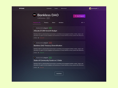 DAO Platform blockchain dao dashboard wallet web app web3