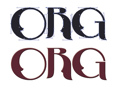 ORG font font design illustrator lettering letters typedesign typeface typo typography