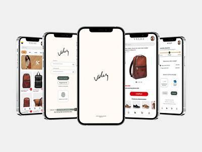 Diseño APP Ecommerce UX/UI - Cueros Vélez