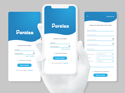 Concepto App Móvil - Colchones Paraíso android app branding ecommerce graphic design ios ui ux
