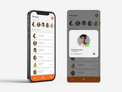 Mock up Messaging App Concept Design app branding graphic design ui ux