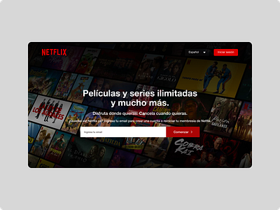 Home Netflix Colombia branding figma landing netflix redesign ui ux web webdesign