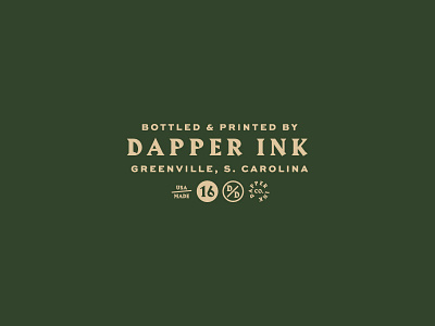 Bottled & Printed black branding brewery design gold greenville icon logo typography