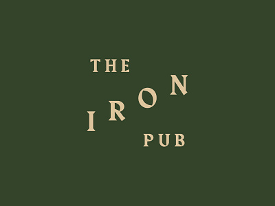 The Iron branding brewery design greenville harbour icon layout logo modern typography