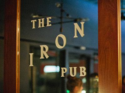 Iron Pub Real Life branding brewery design greenville harbour icon layout logo modern typography