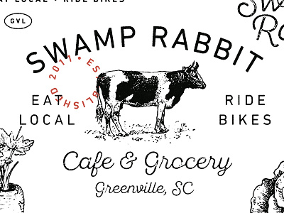 Swamp Rabbit bakery branding deli farmers food grocery logo market package packaging snacks typography
