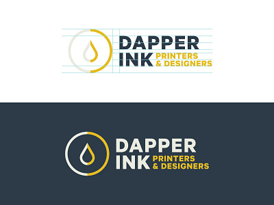 Dapper Ink badge branding colors dapper ink icon new building new location new year new you script typography