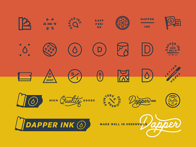 Icons Expanded badge branding colors dapper ink icon new building new location new year new you script typography