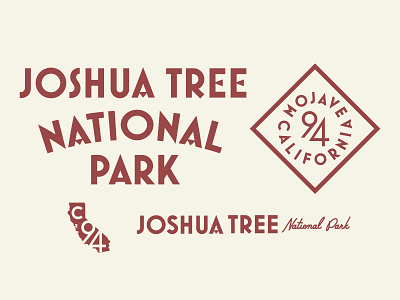 Joshua Tree branding layout logo printed rough screenprint texture type typography vintage