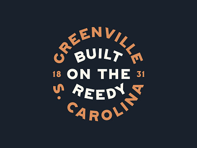 Reedy branding layout lock logo printed rough screenprint texture type typography up vintage