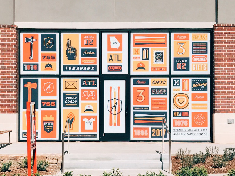 Atlanta Archer Braves Paper Company by Jacob Boyles on Dribbble