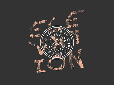 Elevation apparel badge branding grids line work lines logo pattern shirt system typography