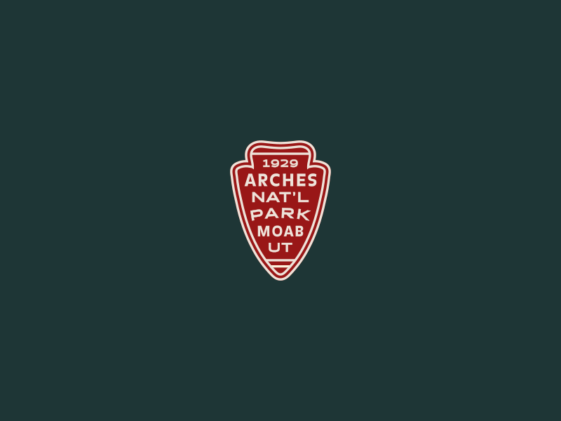 National Parks bryce grand canyon zion arches national parks line work typography gif logo branding