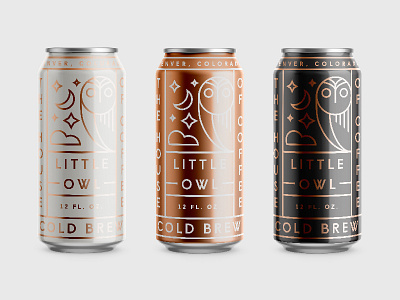 Little Owl badge beer branding can coffee line work lines logo packaging system typography