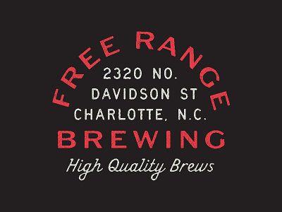 Free Range Brewing badge branding grids line lines logo packaging pattern system typography work