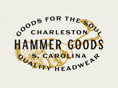 Hammer Goods badge branding grids illustration lines logo packaging pattern system typography