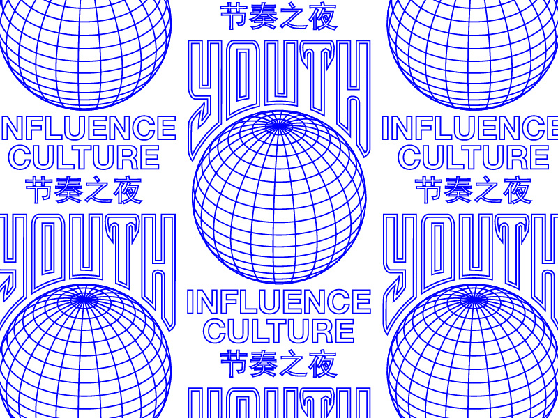 Youth Culture typography system pattern apparel logo lines illustration grids branding badge