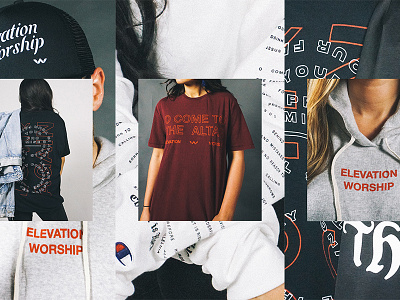 Elevation Worship S/S 2018 apparel blackletter layers merch pattern shirt stroke typography worship