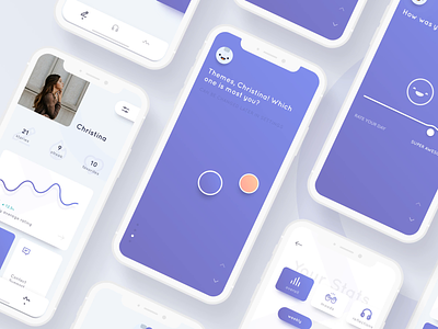Themes - Themes Everywhere! animation app app animation design gradient graph green ios journal orange profile purple reflectly robot swatches theme design theming uidesign uxdesign video