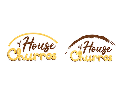 House of Churros (logo in progress) chocolate churros dessert kiosk logo progress