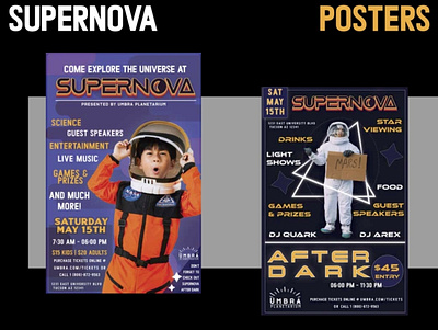 Supernova Posters branding design event branding illustration logo poster poster design