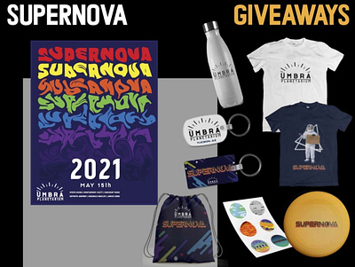 Supernova Giveaways branding design event branding illustration logo poster design typography