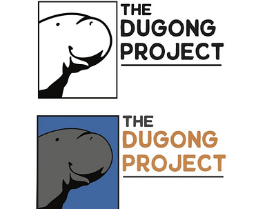 Dugong Project branding conservation design dugong illustration logo