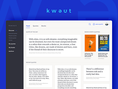kwəʊt blue books grid quotes user interface web app