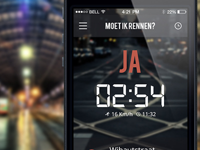 Public Transport app (iOS) app clock debute ios iphone minimal running time ui ux