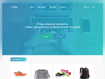 Jolly Homepage app clean concept homepage startup ui ux website