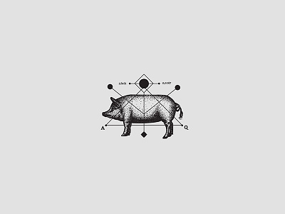 Lab180 andstudio astronomy branding chemistry food icon illustration pig restaurant