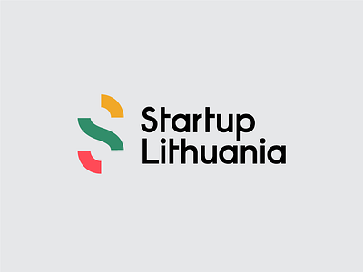 Startup Lithuania flag letter lithuania logo logotype mark s startup symbol