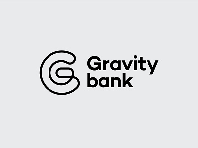 Gravity mark andstudio app bank banking branding digital finance g gravity line logo minimalistic