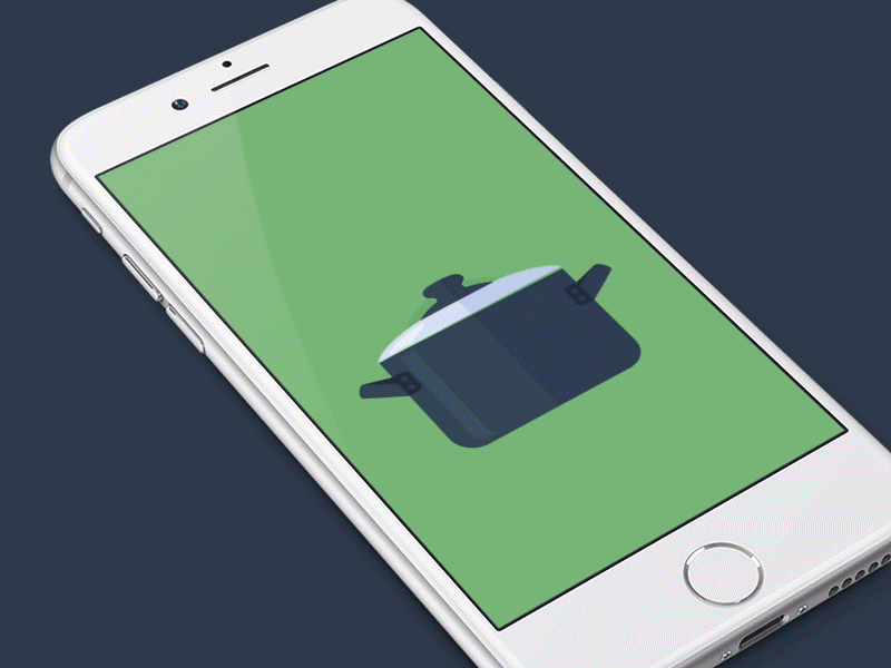 Recipe App splash screen animation app flat gif illustration ios iphone motion motion design recipe splash ui