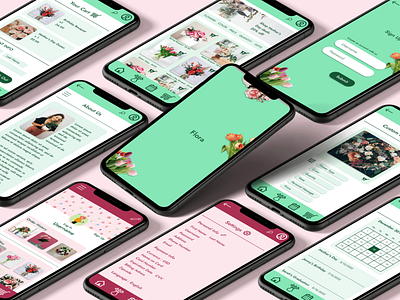 Flora Mobile App app branding design graphic design illustration logo typography ui ux