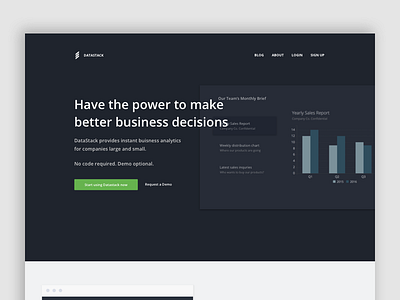 DataStack - Homepage Redone brand homepage platform sketch