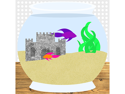 Fish Bowl illustration vector