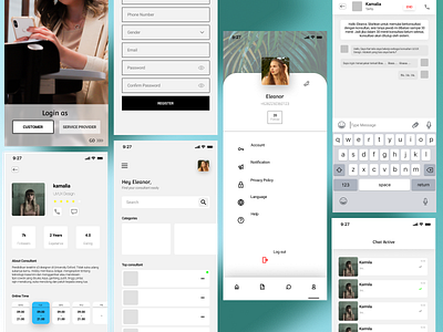 Konsultan App consultant app design mobile phone ui ux