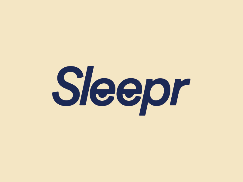 Sleepr animation app dumb name logo