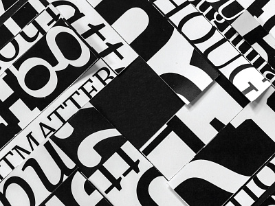 Type Collage branding identity white black type typography